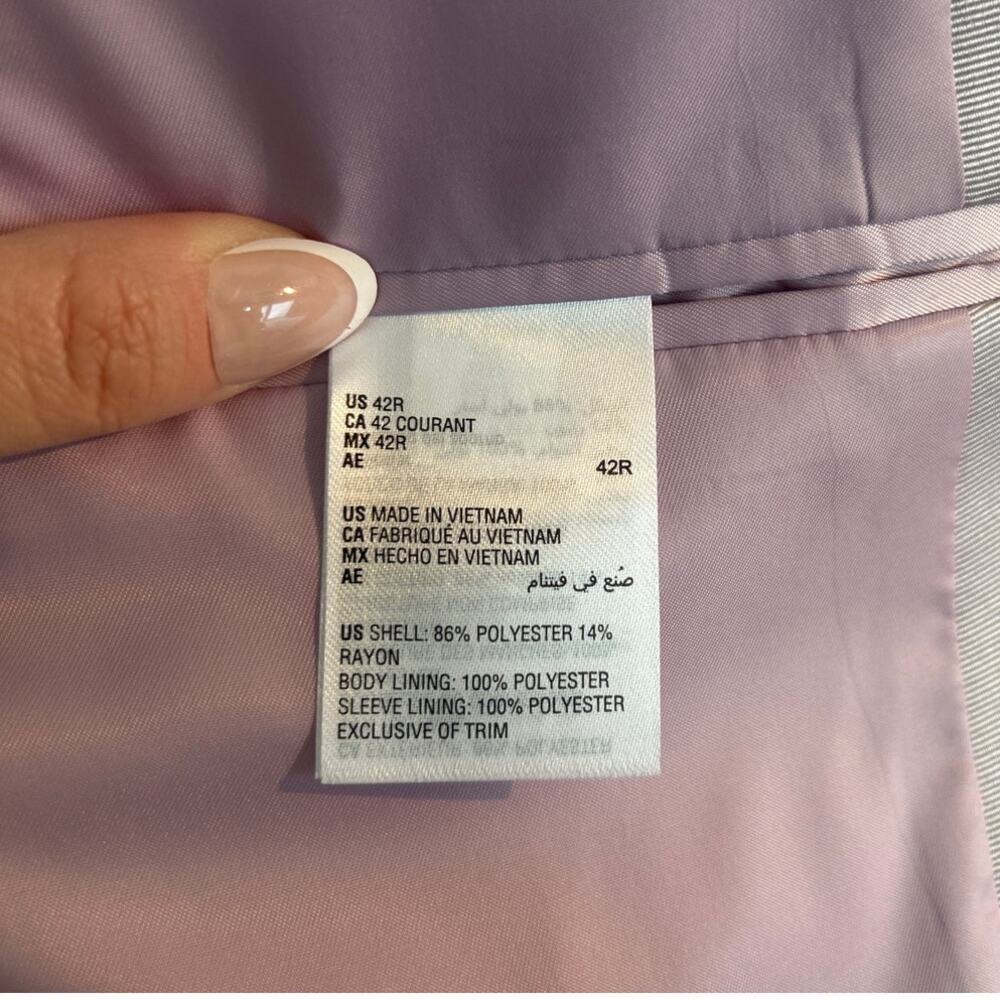 NWT Alfani Slim Fit Sport Coat Blazer Light Pink Floral Jacquard, Men's 42R - Picture 8 of 10